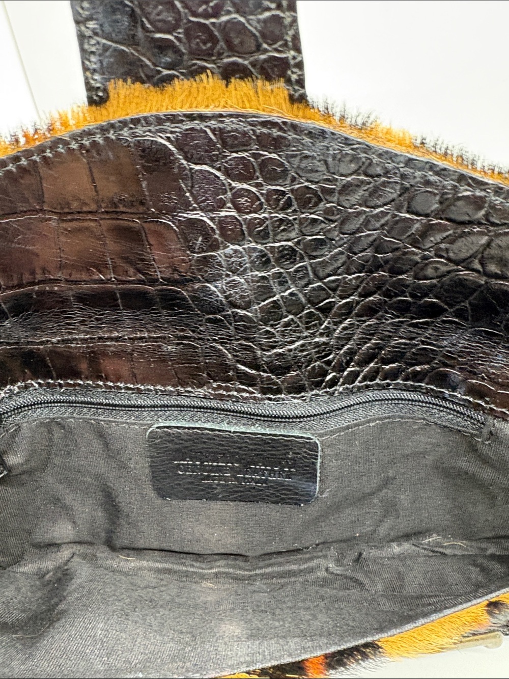 Mauricio Taiuti Leopard Print Leather Clutch Wristlet Purse - Picture 5 of 5